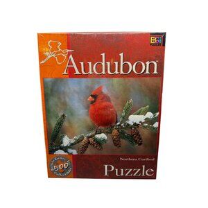 Buffalo Games Audubon Northern Cardinal 500 piece Collectible Jigsaw Puzzle NEW!